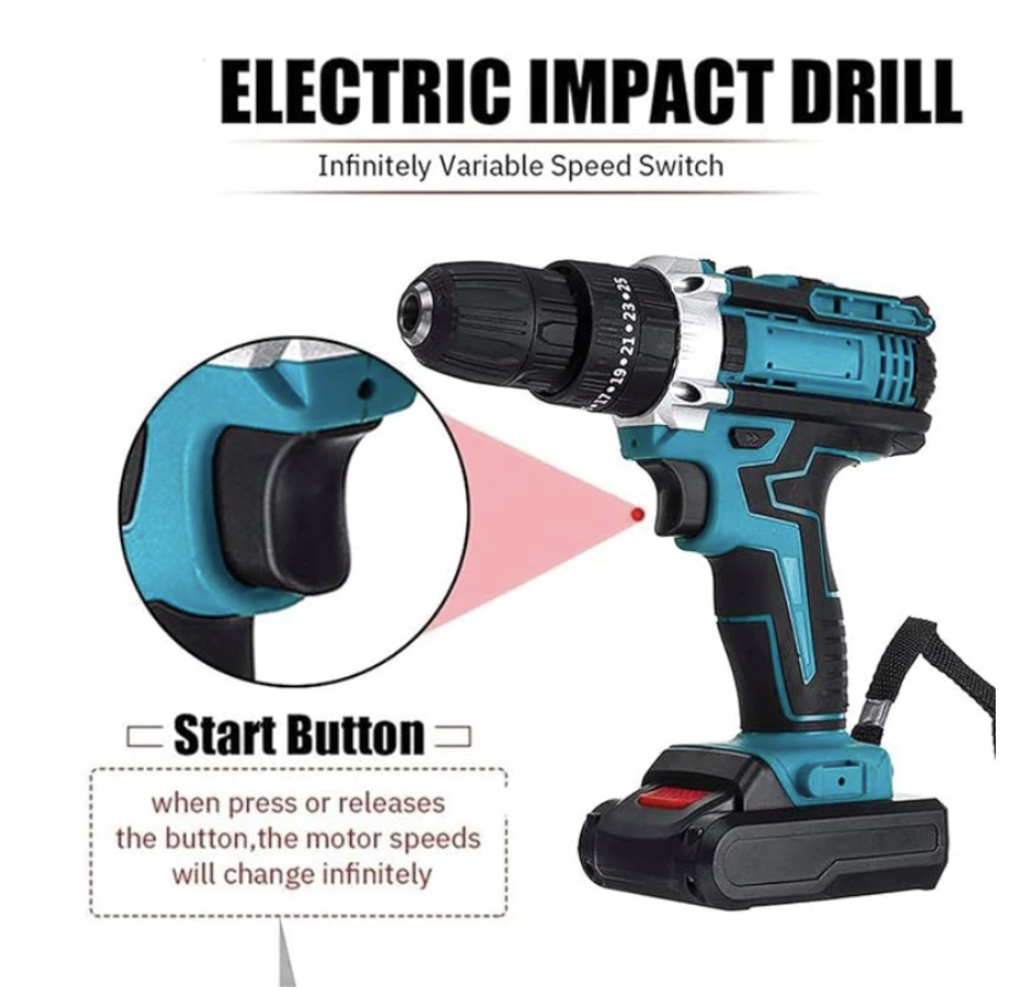 MAKITA Drill Cordless Drill Hammer Drill Batteri Cordless Impact Drill